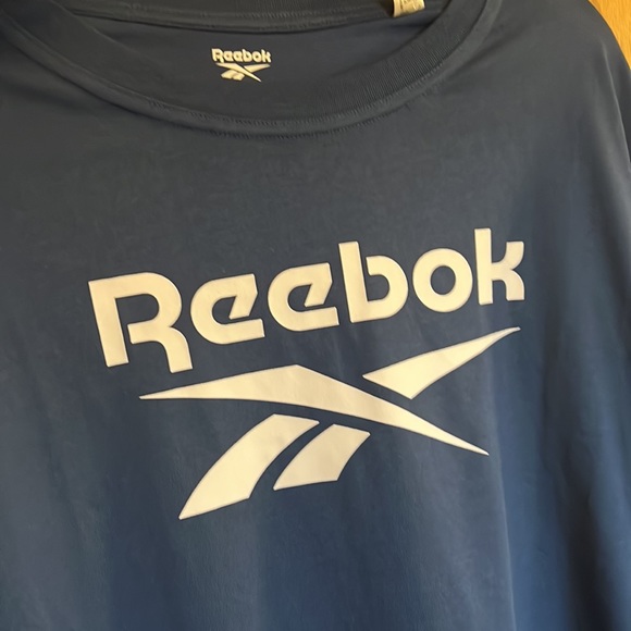 Reebok Logo T-Shirt Batik Blue Plus Size 3X - Picture 5 of 9